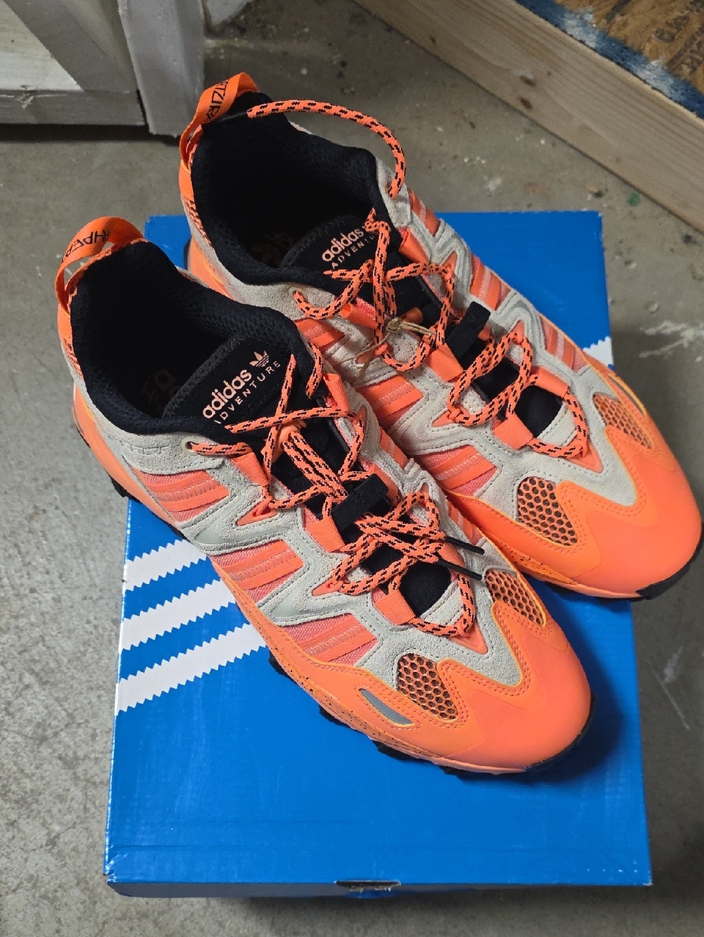 adidas Blue Hyperturf Shoe Box with White Trefoil